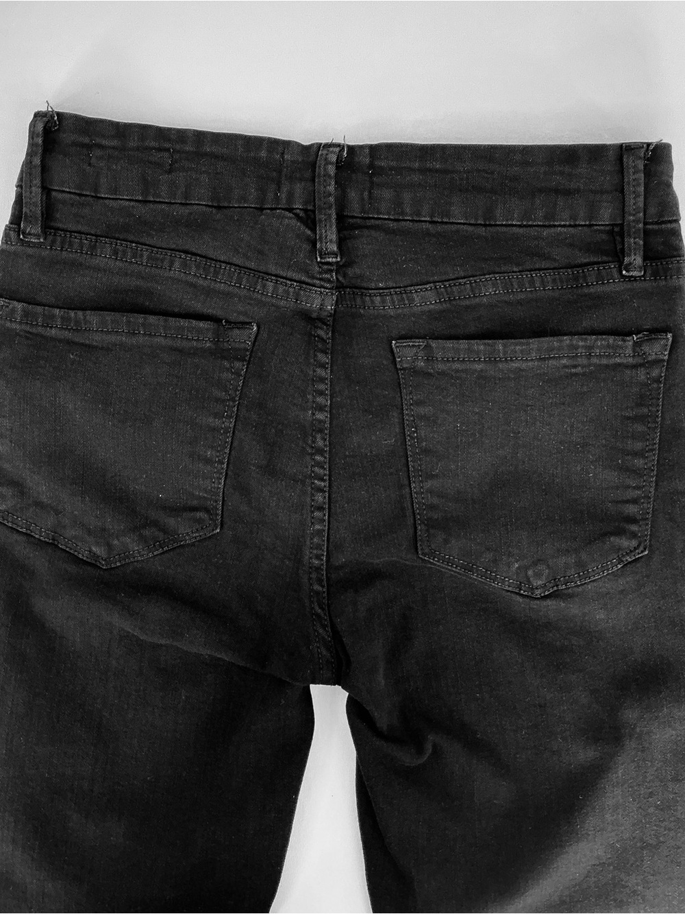 Frame Denim Black Stretch High-Rise Le Crop Mini Boot Flare Jeans - Picture 5 of 9